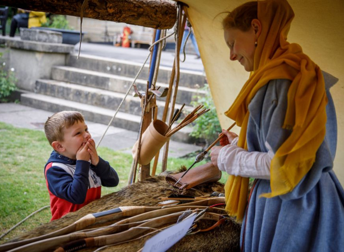 Living History Camp in York Museum Gardens