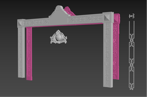 Archway reworked by hand. Pink shows the original laserscan, grey the hand-modelled variant.png