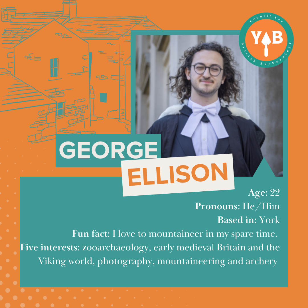 Picture of young advisor George Ellison with age and pronouns