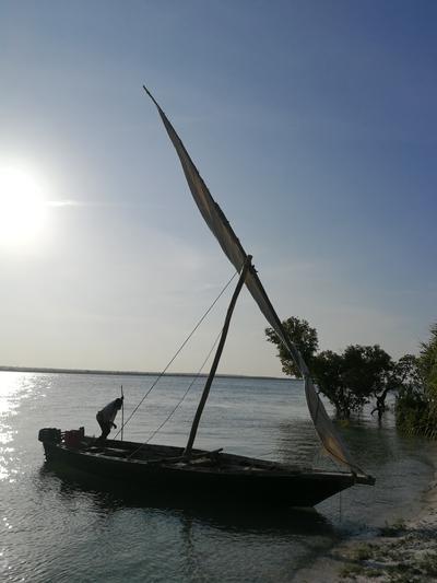A boat on water