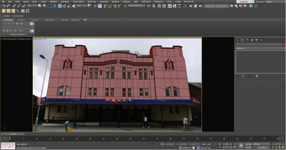 A photo of th efacade of the building, used inside of 3DS Max as reference to build its exterior.png