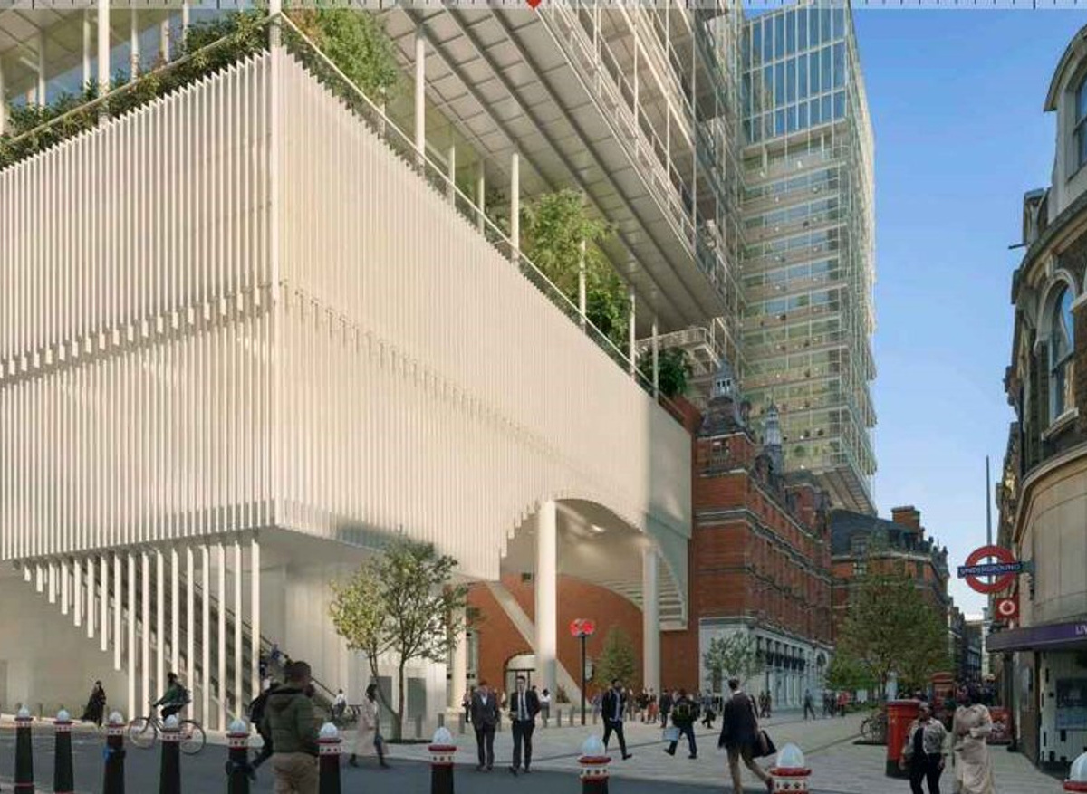 Visualisation of the proposed works to Liverpool Street Station